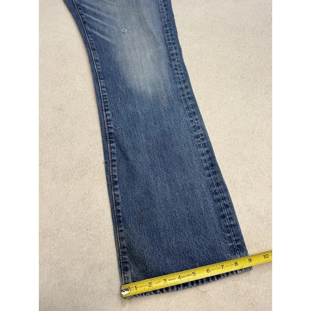 Abercrombie & Fitch Jeans Mens 34x32 Blue The A&F Boot Bootcut Distressed - Picture 10 of 12